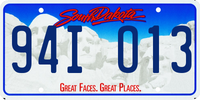 SD license plate 94IO13