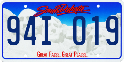 SD license plate 94IO19