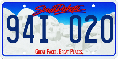 SD license plate 94IO20