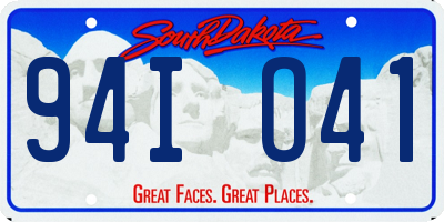 SD license plate 94IO41