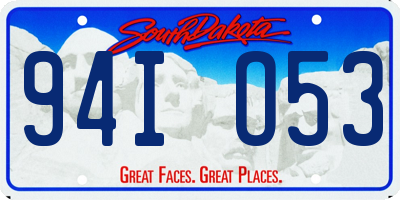 SD license plate 94IO53