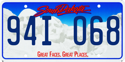 SD license plate 94IO68