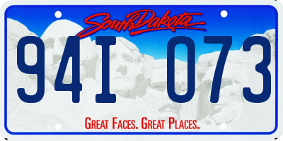 SD license plate 94IO73