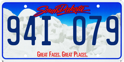 SD license plate 94IO79