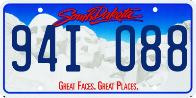 SD license plate 94IO88