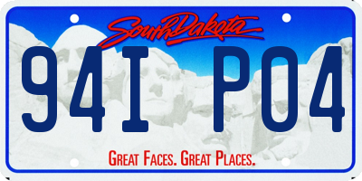 SD license plate 94IP04