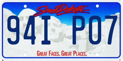 SD license plate 94IP07