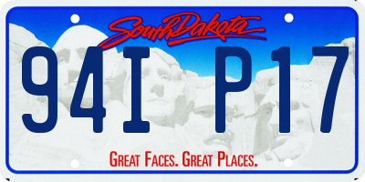 SD license plate 94IP17