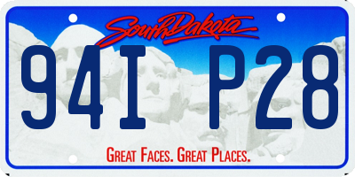 SD license plate 94IP28