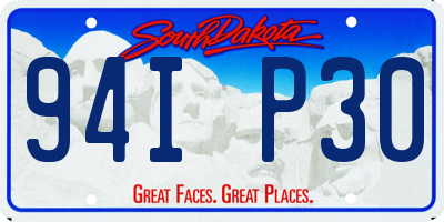 SD license plate 94IP30
