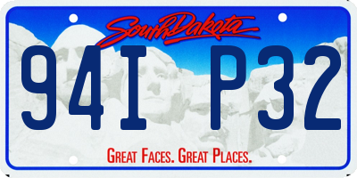 SD license plate 94IP32