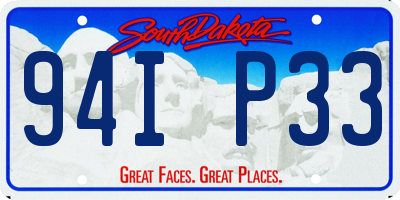 SD license plate 94IP33