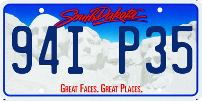 SD license plate 94IP35