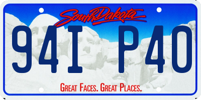SD license plate 94IP40