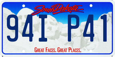 SD license plate 94IP41