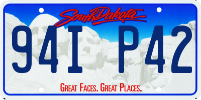 SD license plate 94IP42