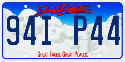 SD license plate 94IP44