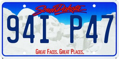 SD license plate 94IP47