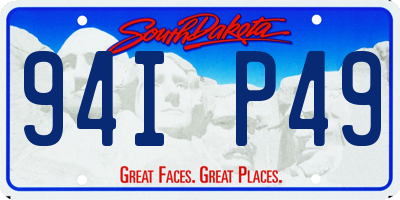 SD license plate 94IP49