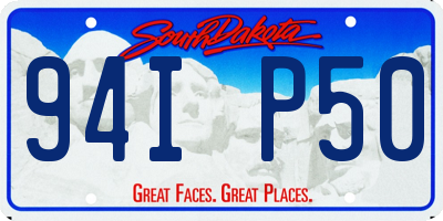 SD license plate 94IP50