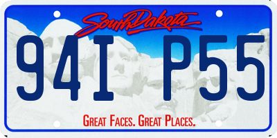 SD license plate 94IP55