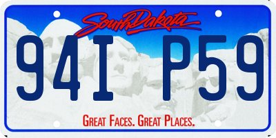 SD license plate 94IP59