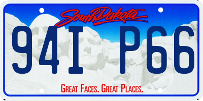 SD license plate 94IP66