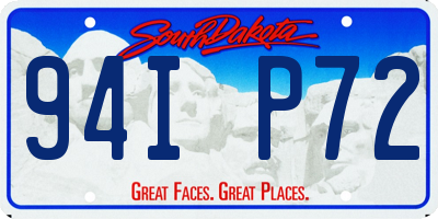 SD license plate 94IP72