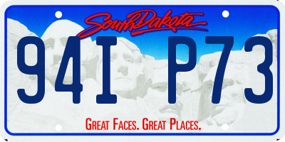 SD license plate 94IP73