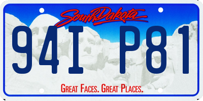 SD license plate 94IP81