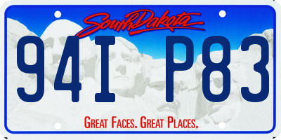 SD license plate 94IP83