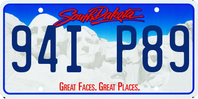 SD license plate 94IP89