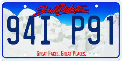 SD license plate 94IP91