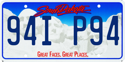 SD license plate 94IP94