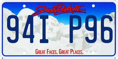 SD license plate 94IP96
