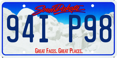 SD license plate 94IP98