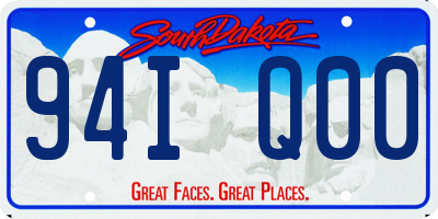 SD license plate 94IQ00