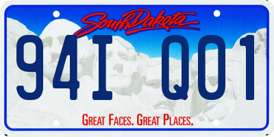 SD license plate 94IQ01
