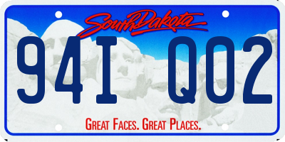 SD license plate 94IQ02