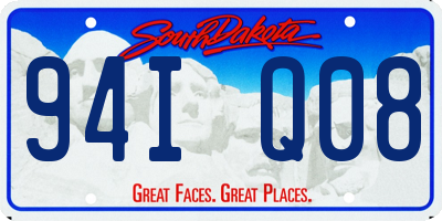 SD license plate 94IQ08
