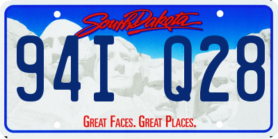 SD license plate 94IQ28