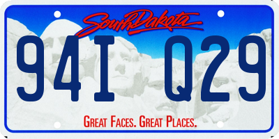 SD license plate 94IQ29
