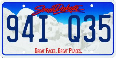 SD license plate 94IQ35