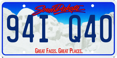 SD license plate 94IQ40