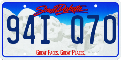 SD license plate 94IQ70