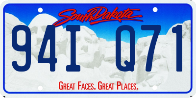 SD license plate 94IQ71