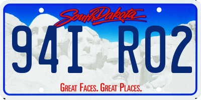 SD license plate 94IR02