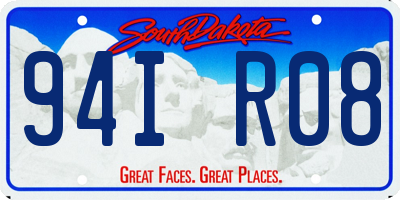 SD license plate 94IR08