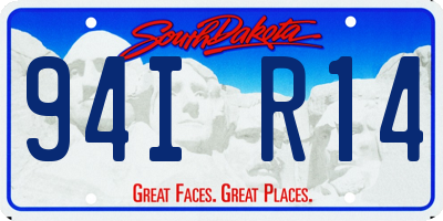 SD license plate 94IR14