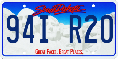 SD license plate 94IR20